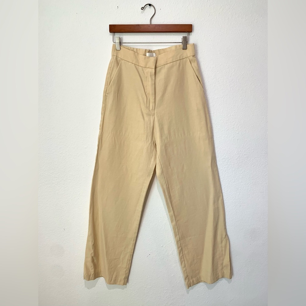 H&M High-Waisted Wide-Leg Trousers - Beige